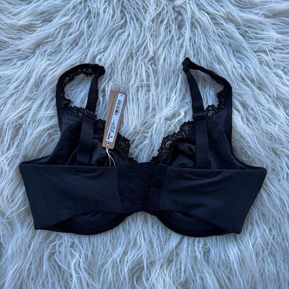 Skims Fits Everybody Lace Unlined Full Coverage Bra Onyx Size 38DDD - Picture 4 of 7